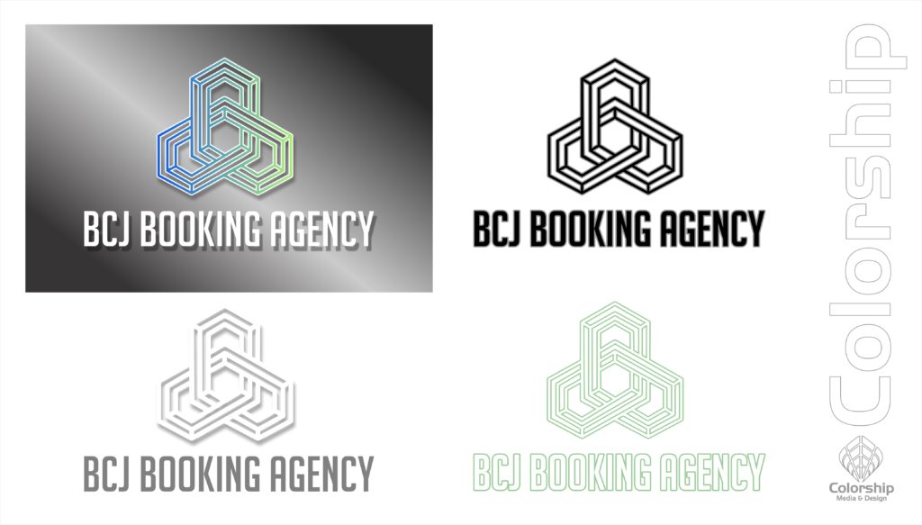 BCJ Booking Agency Logo Examples