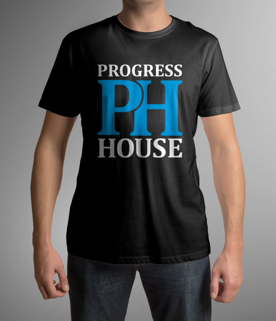 Progress House T front mockup
